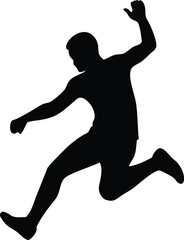 silhouette of a man jumping