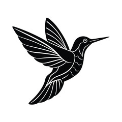 Minimalistic Hummingbird with Soft Pastel Colors vector illustration
