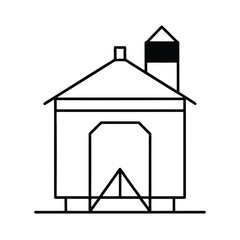 grain dryer line art on white background