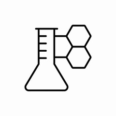 Naklejka premium science lab flask icon vector sign