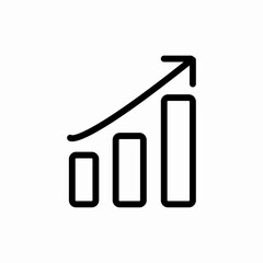 financial growth chart icon vector sign