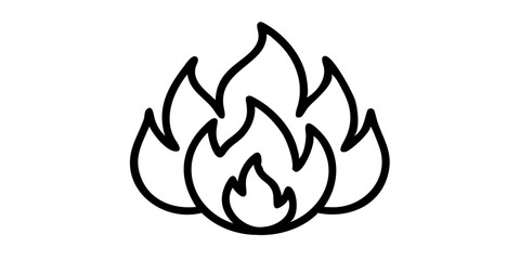 Fire icon vector set