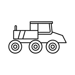 forage harvester art on white background