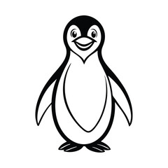 Fun Penguin Design in Playful Style vector illustration