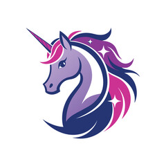 Majestic Unicorn with Glitter Effects vector illustration