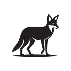 Mysterious Jackal Vector Silhouette Design – Wild Canine Outline for Safari Art, Tribal Decor, Wildlife Posters, Hunting Graphics, Nature Clipart, and Cricut or Tattoo Projects
