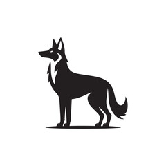 Mysterious Jackal Vector Silhouette Design – Wild Canine Outline for Safari Art, Tribal Decor, Wildlife Posters, Hunting Graphics, Nature Clipart, and Cricut or Tattoo Projects
