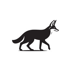Mysterious Jackal Vector Silhouette Design – Wild Canine Outline for Safari Art, Tribal Decor, Wildlife Posters, Hunting Graphics, Nature Clipart, and Cricut or Tattoo Projects
