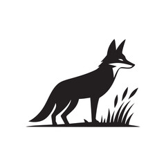 Mysterious Jackal Vector Silhouette Design – Wild Canine Outline for Safari Art, Tribal Decor, Wildlife Posters, Hunting Graphics, Nature Clipart, and Cricut or Tattoo Projects
