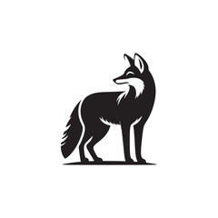 Mysterious Jackal Vector Silhouette Design – Wild Canine Outline for Safari Art, Tribal Decor, Wildlife Posters, Hunting Graphics, Nature Clipart, and Cricut or Tattoo Projects
