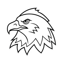 Eagle Head Blending with Mountain Peak vector illustration