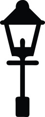 street lamp isolated silhouette