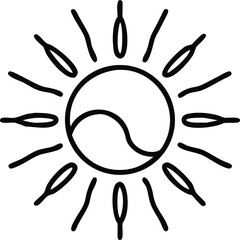 sun line art