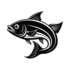 Elegant Fish Design with Soft Gradient Finish vector illustration