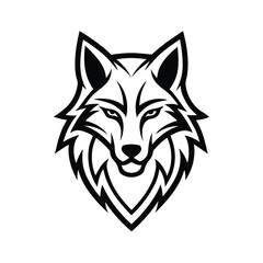 Monochrome Wolf with Fine Shadow Detail vector illustration