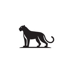 Majestic Jaguar Vector Silhouette Illustration of a Powerful Wild Cat in Mid-Prowl – Jungle Predator Artwork for Tattoo, Logo, Poster, or Wildlife Themed Design Projects
