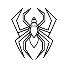 Tech-Inspired Spider in Sleek Black and Silver vector illustration