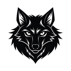 Enchanted Wolf with Luminous Blue Eyes vector illustration