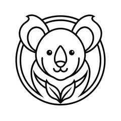 Stylized Koala with Eco-Friendly Soft Greens vector illustration