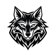 Monochrome Wolf with Subtle Stylish Shading vector illustration
