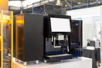 Vending coffee machine with twin steam wands and touchscreen