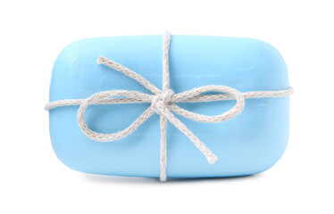 One soap bar isolated on white. Personal hygiene product