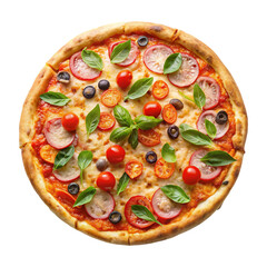 Delicious pizza slice on a transparent background Generative AI