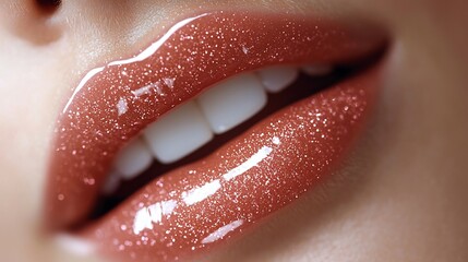 A Close Up of Glossy Lips With a Hint of Pink Tint