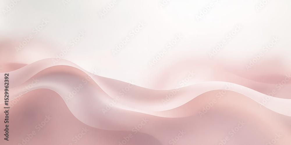 Poster a soft pink abstract background with flowing waves creating a gentle and calming atmosphere effect