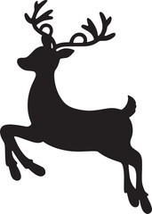 deer silhouette vector illustration