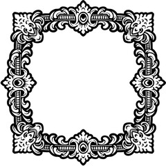 ecorative vector frames in baroque and rococo styles, featuring intricate gold and black & white designs. Includes round and square formats for elegant design projects.