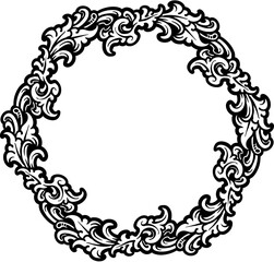 ecorative vector frames in baroque and rococo styles, featuring intricate gold and black & white designs. Includes round and square formats for elegant design projects.