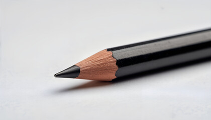 Sharpened Black Pencil Macro White Background