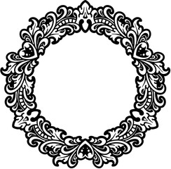 ecorative vector frames in baroque and rococo styles, featuring intricate gold and black & white designs. Includes round and square formats for elegant design projects.