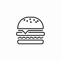 cheeseburger food icon sign vector