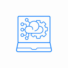 cloud computing settings icon sign vector