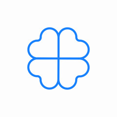 clover flower icon sign vector