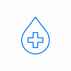 medical drop icon sign vector