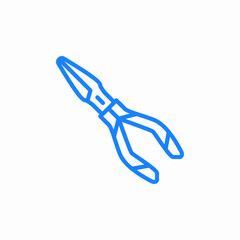 pliers tool icon sign vector