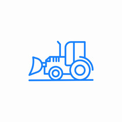 plow tractor icon sign vector