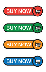 buy now buttons for web vector