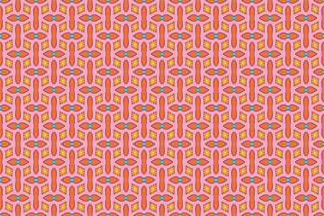 Seamless Textile Endless Luxury Symmetric Fashion Visual Background Art Shape Geometric Fabric Design Graphic Template Decoration Tile Wallpaper Perspective Cloth Digital Interior Texture Pattern.