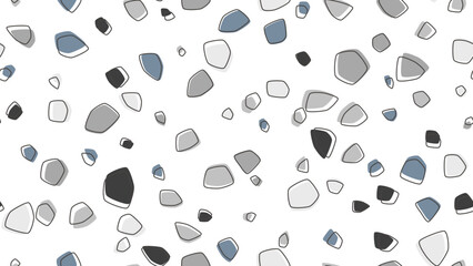 Modern seamless terrazzo vector pattern with organic shapes in neutral earth tones. Perfect for textiles, wallpaper, packaging & digital design projects.