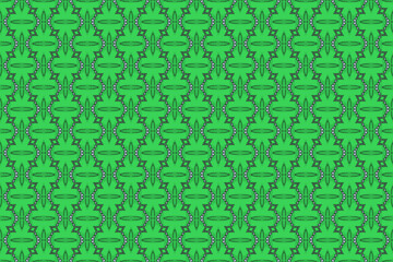 Seamless Textile Endless Luxury Symmetric Fashion Visual Background Art Shape Geometric Fabric Design Graphic Template Decoration Tile Wallpaper Perspective Cloth Digital Interior Texture Pattern.