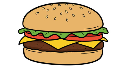 Simple vector of a hamburger
