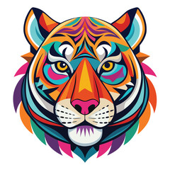 Colorful tiger face