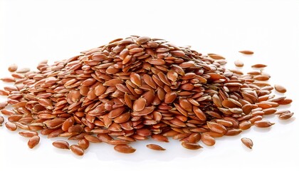 linseeds isolated on white background