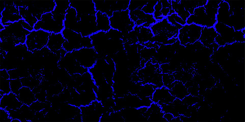 Seamless and abstract blue grunge texture with blue stains. black and blue ceramic for interior or exterior design background. Abstract background with dark thunderbolt mineral texture on blue marble.