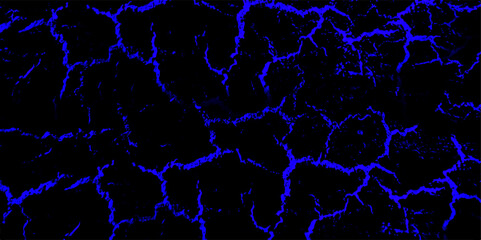 Seamless and abstract blue grunge texture with blue stains. black and blue ceramic for interior or exterior design background. Abstract background with dark thunderbolt mineral texture on blue marble.