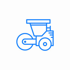 road roller icon sign vector